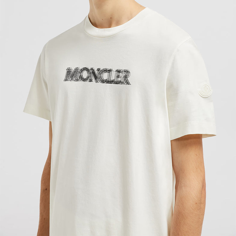MONCLER Blurred Logo Cotton T-shirt