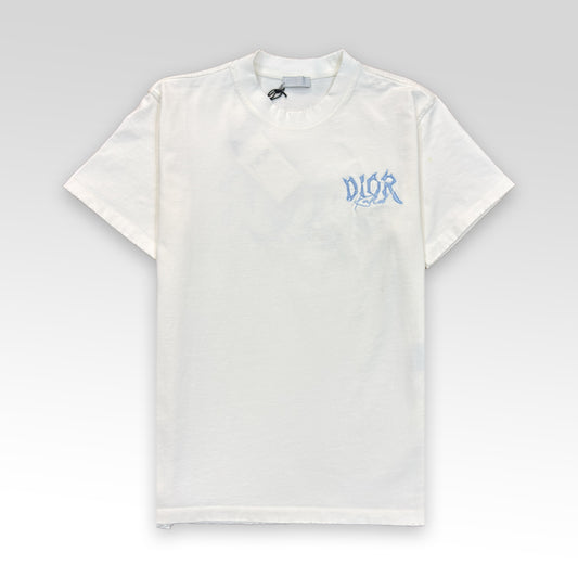 Denim Patch and Embroidered Logo T-Shirt