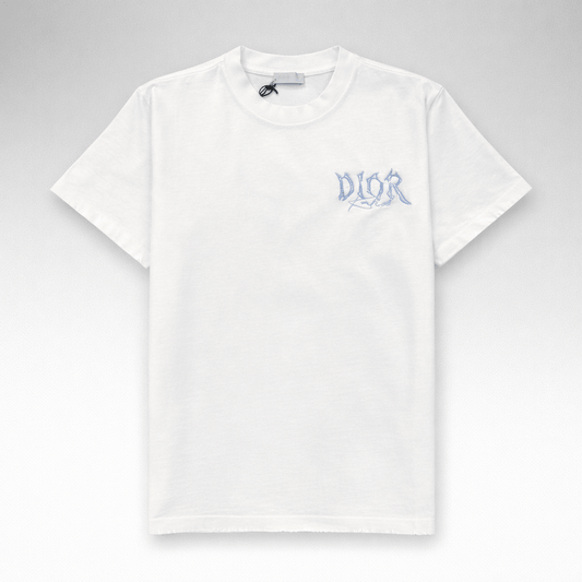 Denim Patch and Embroidered Logo T-Shirt