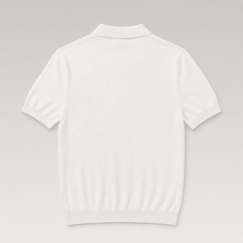 H Logo Cotton Knit Polo Shirt