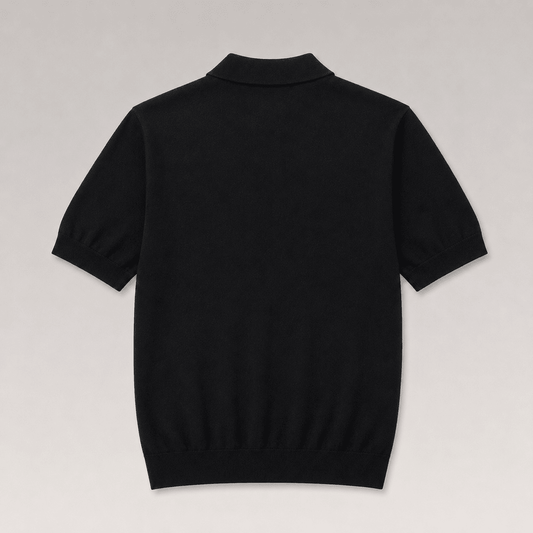H Logo Cotton Knit Polo Shirt