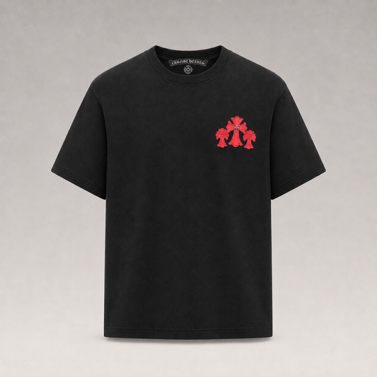 Embroidered Signature T-Shirt&Shorts Set