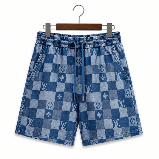 Denim Shirt&Shorts Set