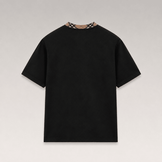 Check Trim Cotton T-shirt