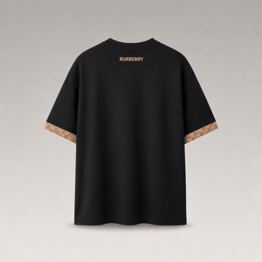 Check Trim Cotton T-shirt