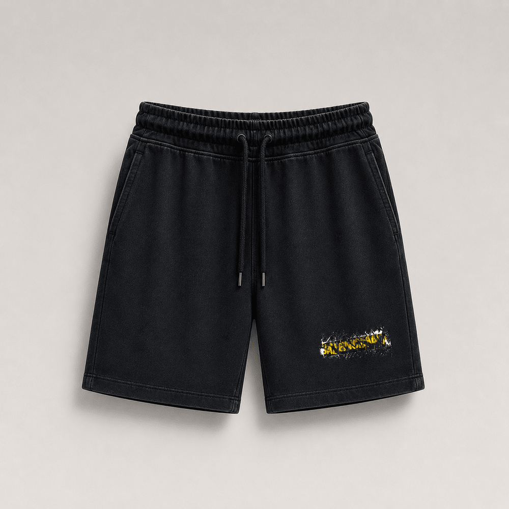 Messy Spray Faded Effect T-shirt Shorts Set