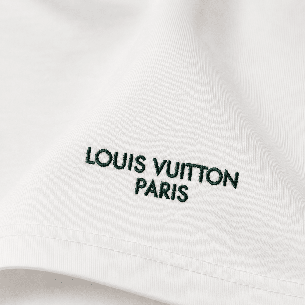 Embroidered And Printed Cotton T-Shirt