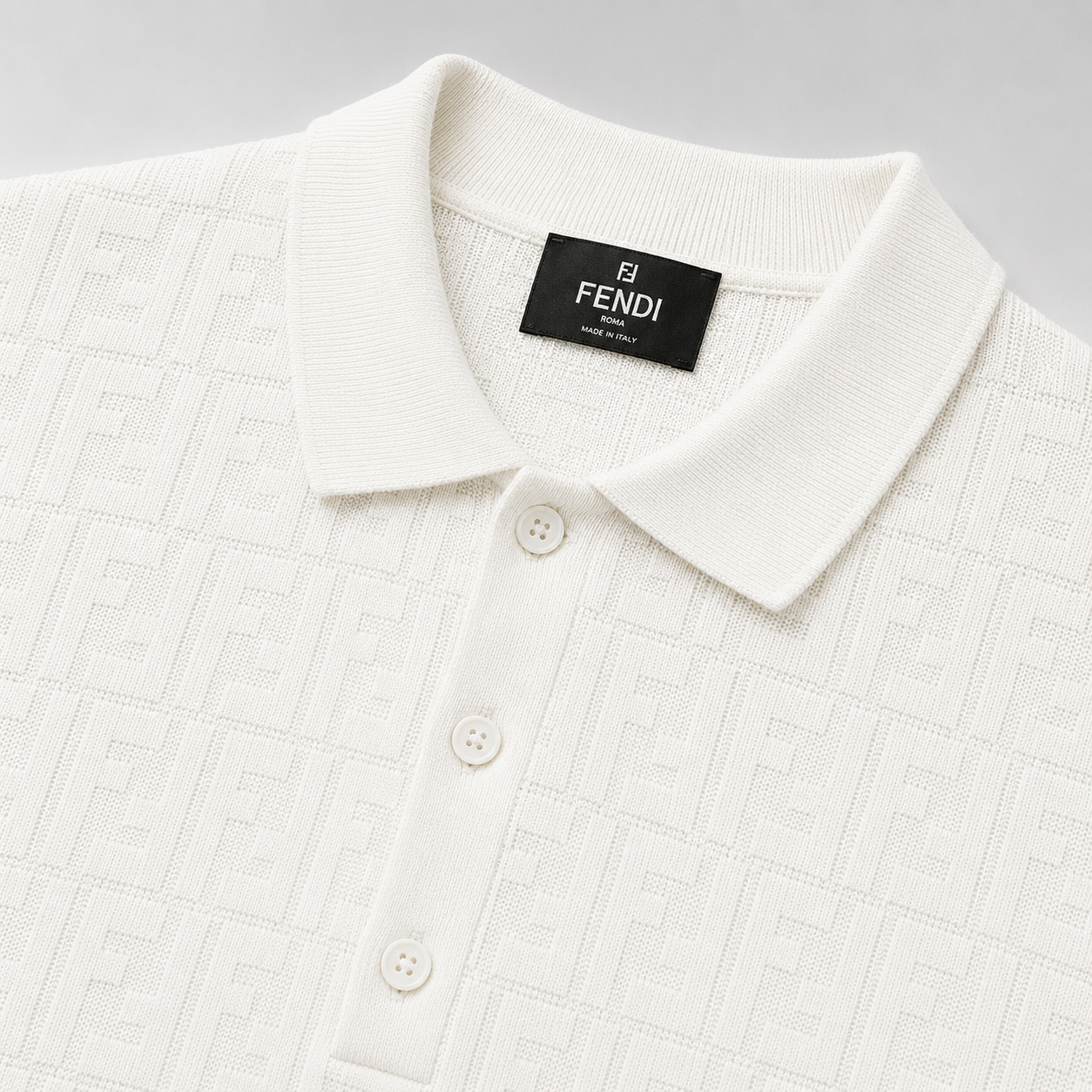 Jacquard Monogram Knit Polo Shirt