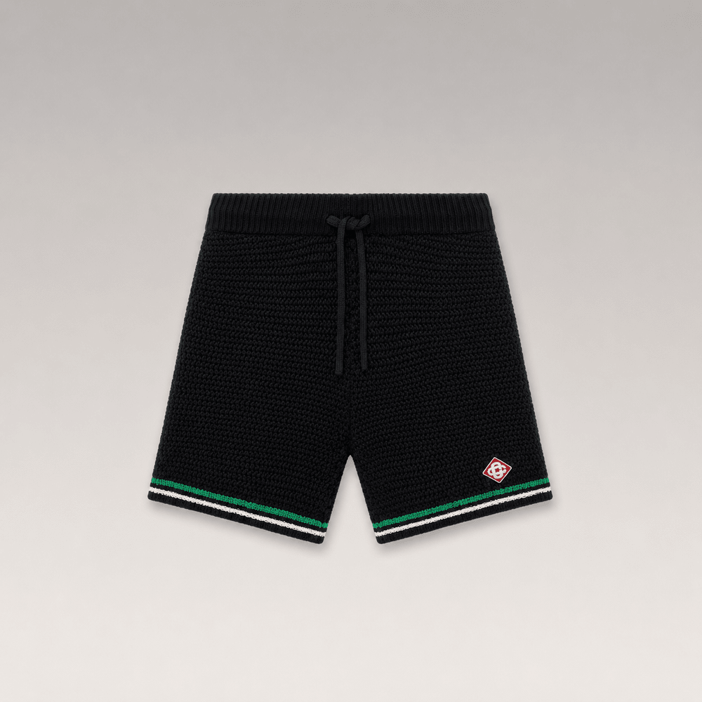 Tennis Short Sleeve Crochet Shirt-Shorts Set