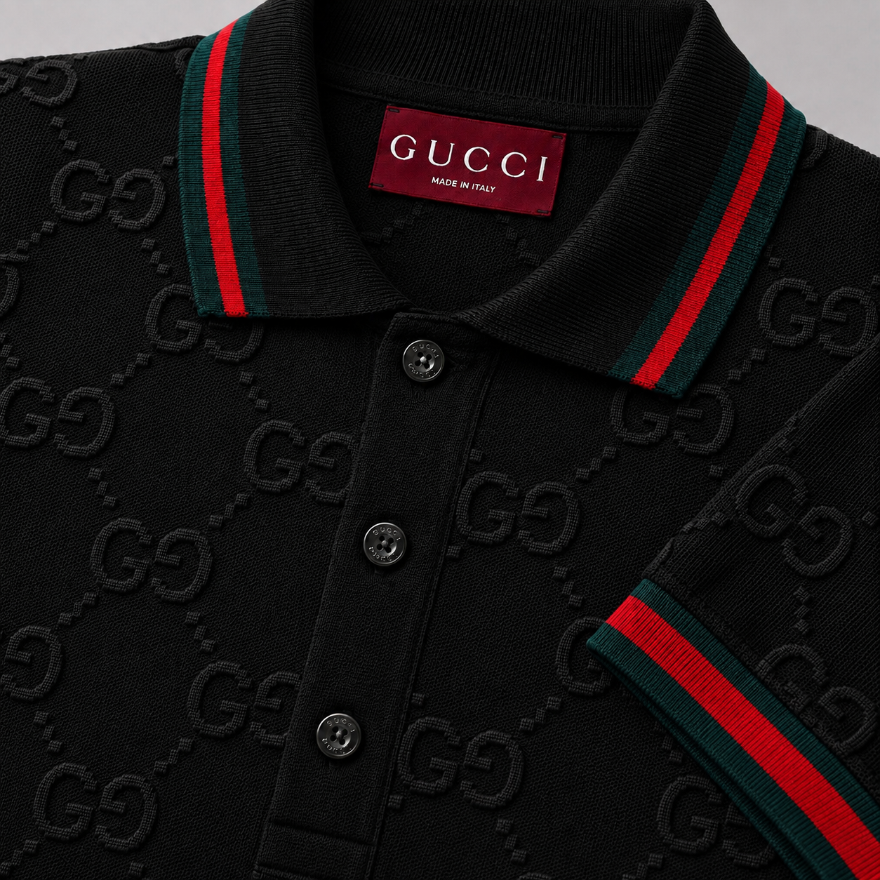 Monogram Embossed Logo Polo Shirt