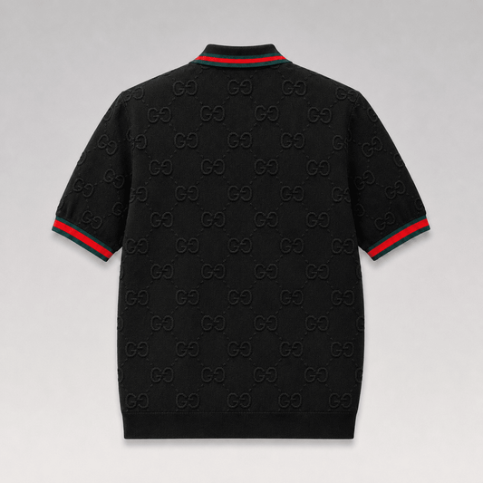 Monogram Embossed Logo Polo Shirt