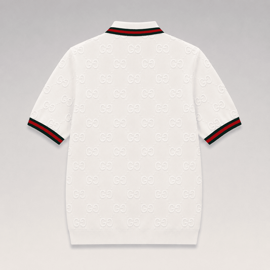 Monogram Embossed Logo Polo Shirt