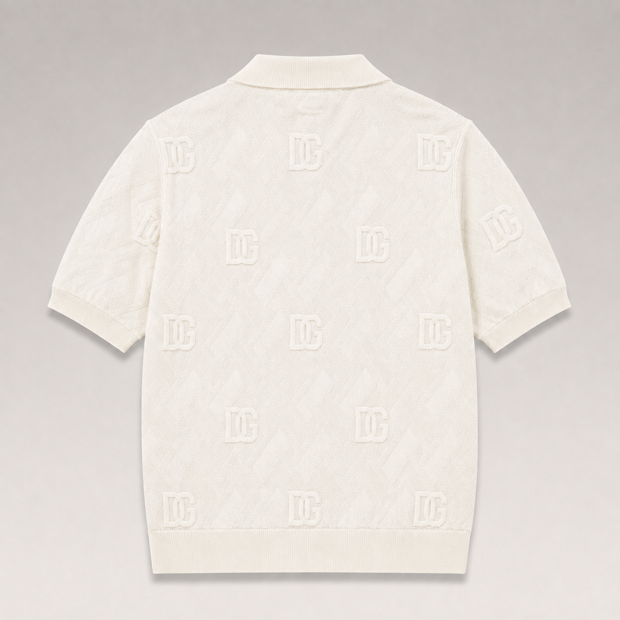 Logo-Jacquard Knit Polo Shirt