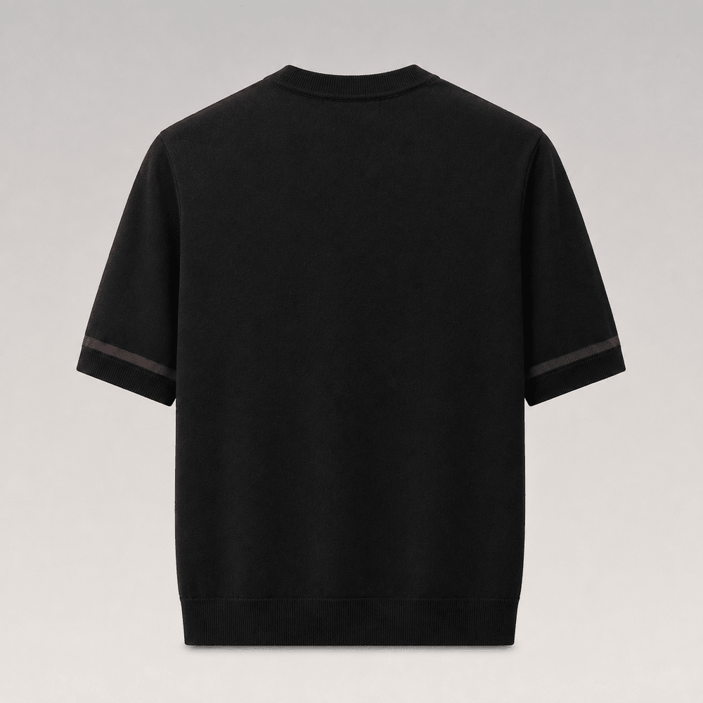 Logo Cotton Crewneck Knit T-Shirt