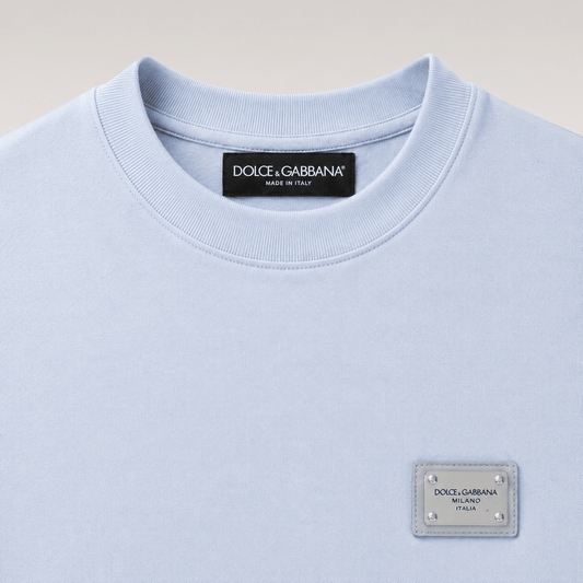 Cotton T-shirt With Branded Tag
