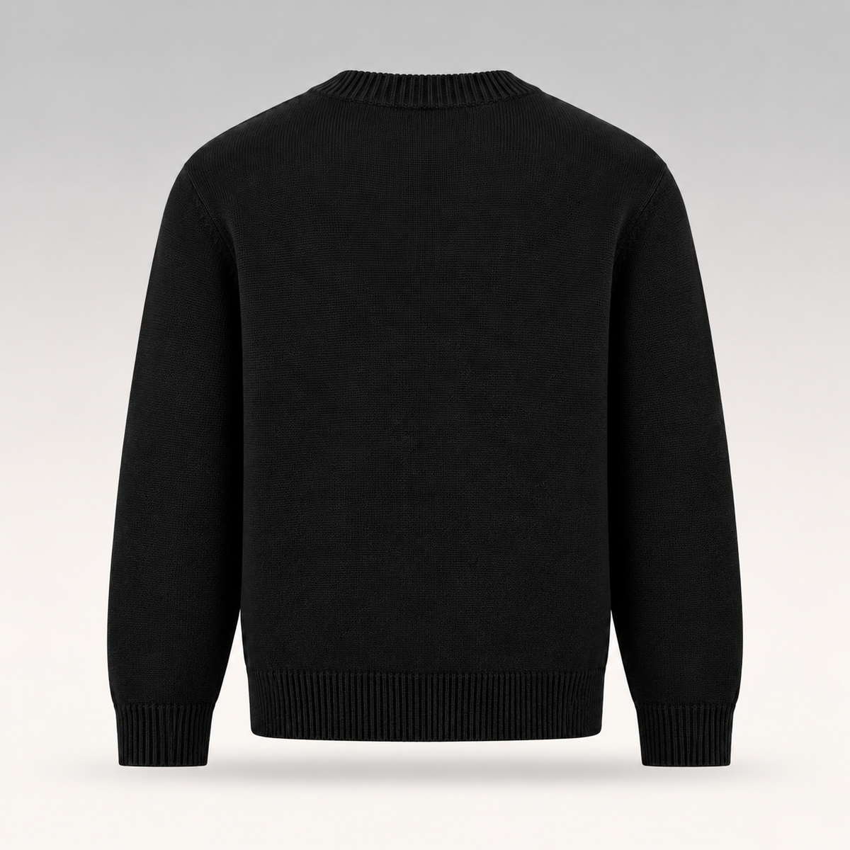 Signature Leather Logo Knit Sweater