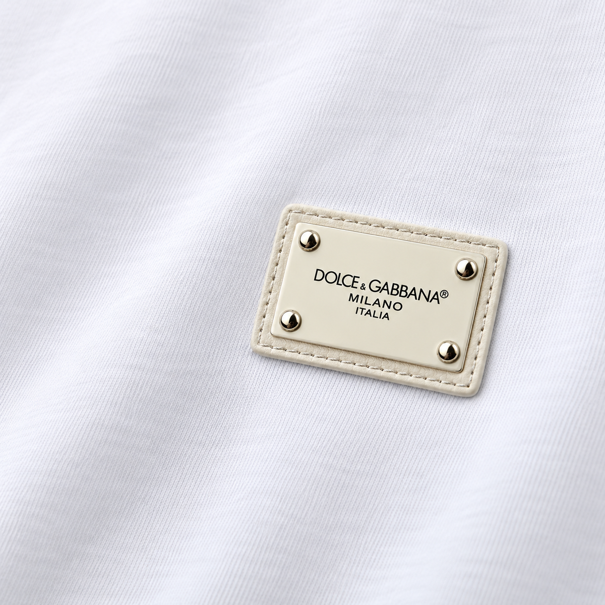 Cotton T-shirt With Branded Tag
