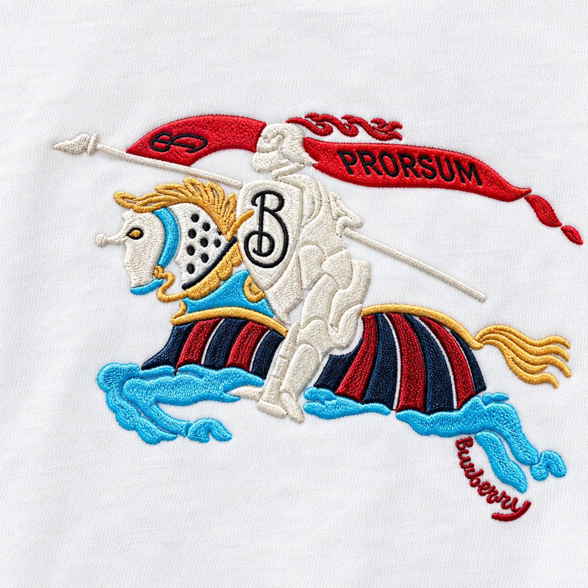 Equestrian Knight-embroidered T-shirt