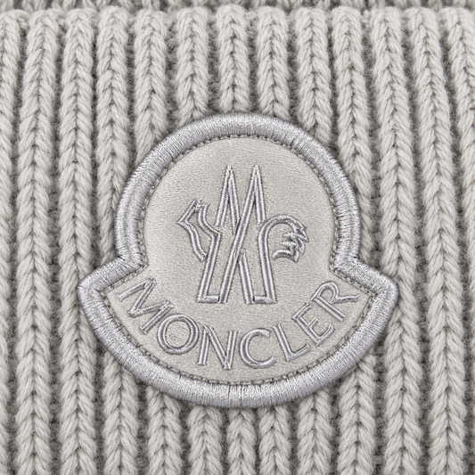 Logo-Patch Ribbed Knit Beanie