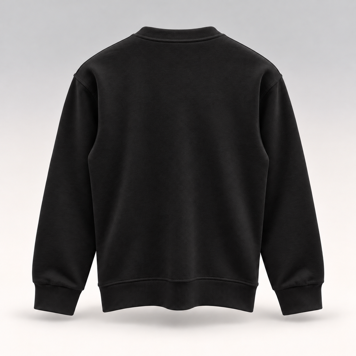 Leather Logo Patch Crewneck Sweatshirt