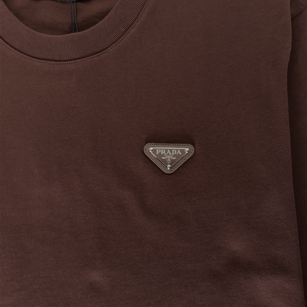 PRADA Metal Triangle Logo T-shirt