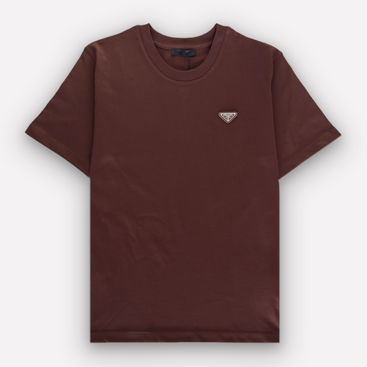 PRADA Metal Triangle Logo T-shirt