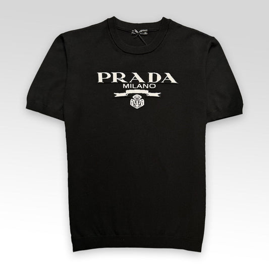 PRADA Short-Sleeved Cotton Crewneck Knitwear