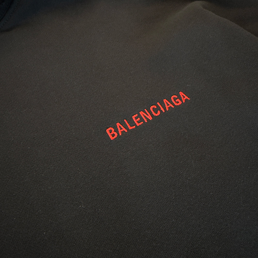 BALENCIAGA Security Tape Type Logo Oversized Hoodie