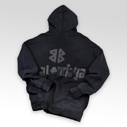 Faded Effect Oversized Hoodie