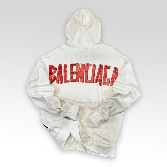 BALENCIAGA Security Tape Type Logo Oversized Hoodie