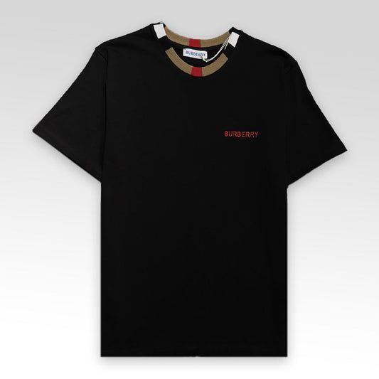 BURBERRY Icon Stripe Trim Cotton T-shirt