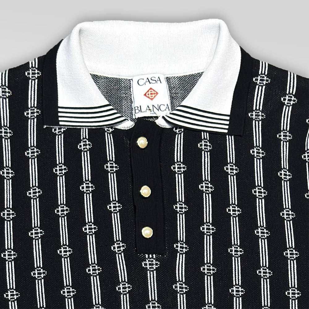 Monogram Knit Polo Shirt