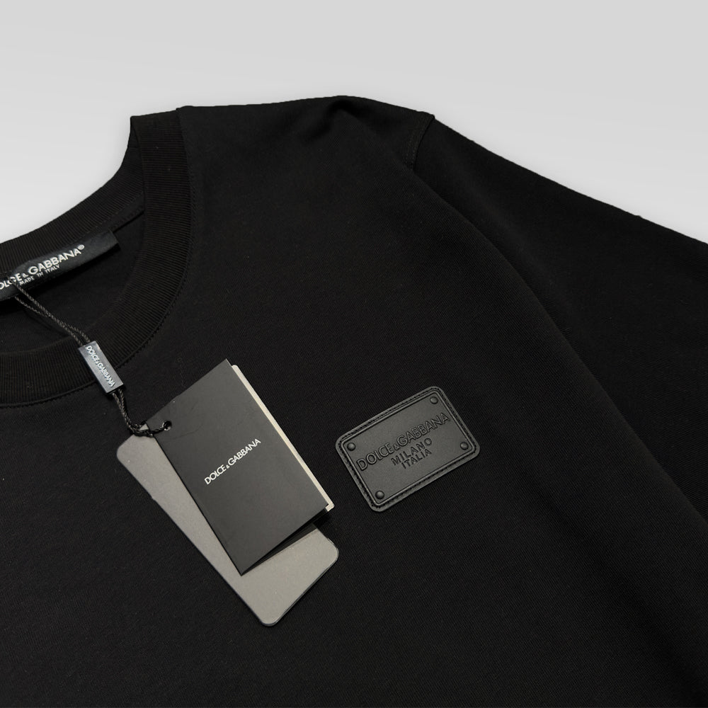 Cotton T-shirt With Branded Tag