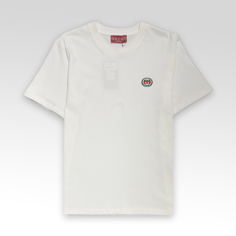 GUCCI Cotton T-shirt With Metal Logo