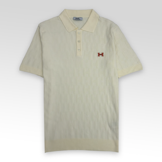 HERMES Jacquard Knit Polo Shirt