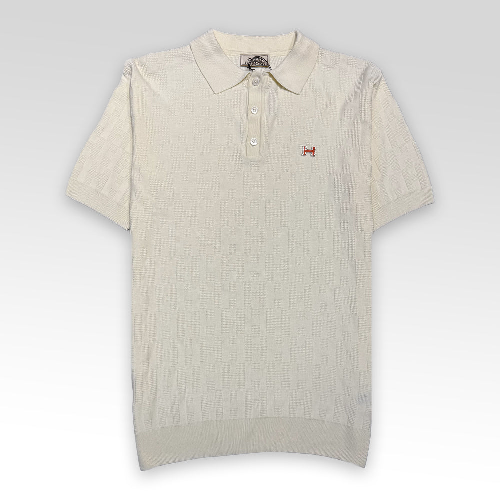 HERMES Jacquard Knit Polo Shirt