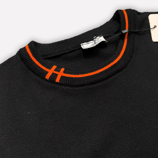 Cotton Crewneck Knit T-Shirt