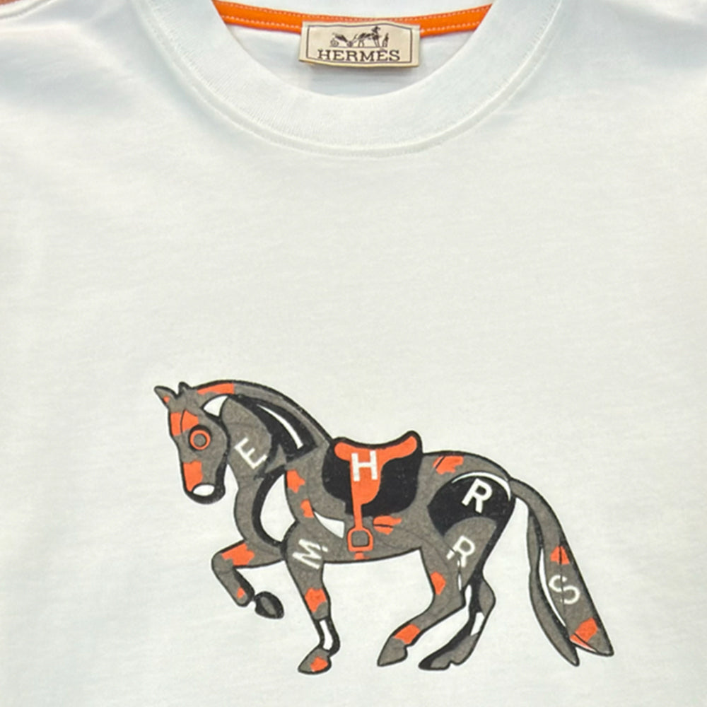 Flocked Horse Logo T-Shirt