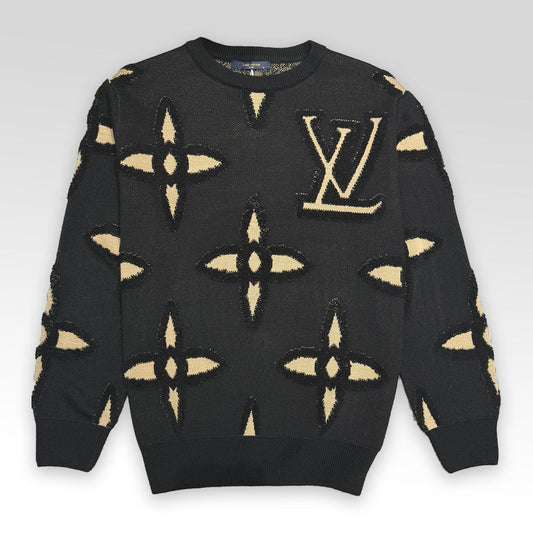 LV Cotton Crewneck Knit Sweater