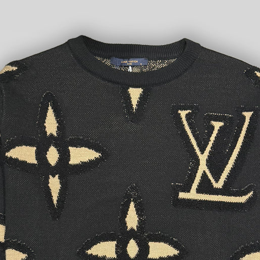 LV Cotton Crewneck Knit Sweater
