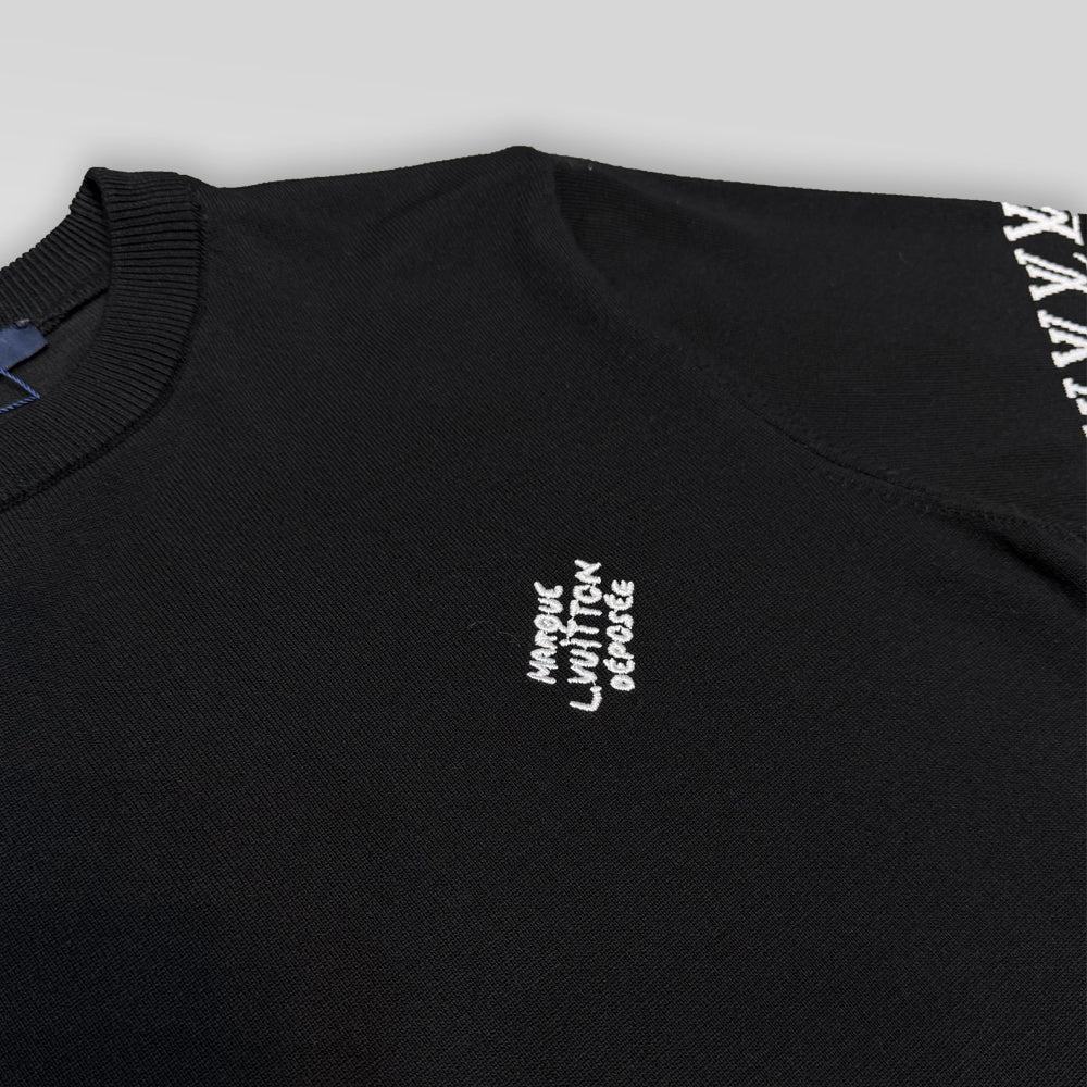 Short-Sleeved Cotton Crewneck Knit T-Shirt