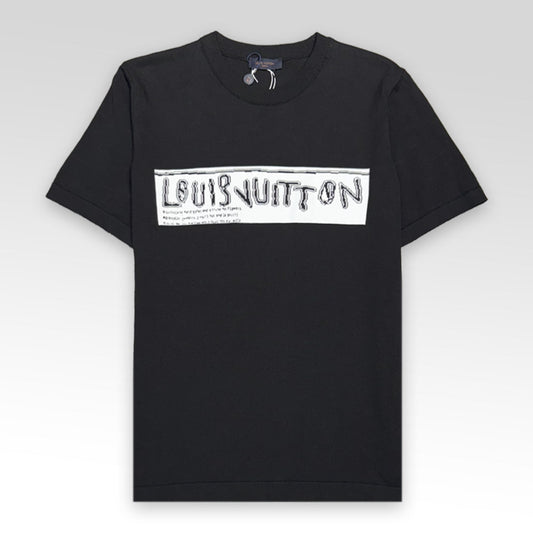 LV Short-Sleeved Cotton Crewneck Knitwear