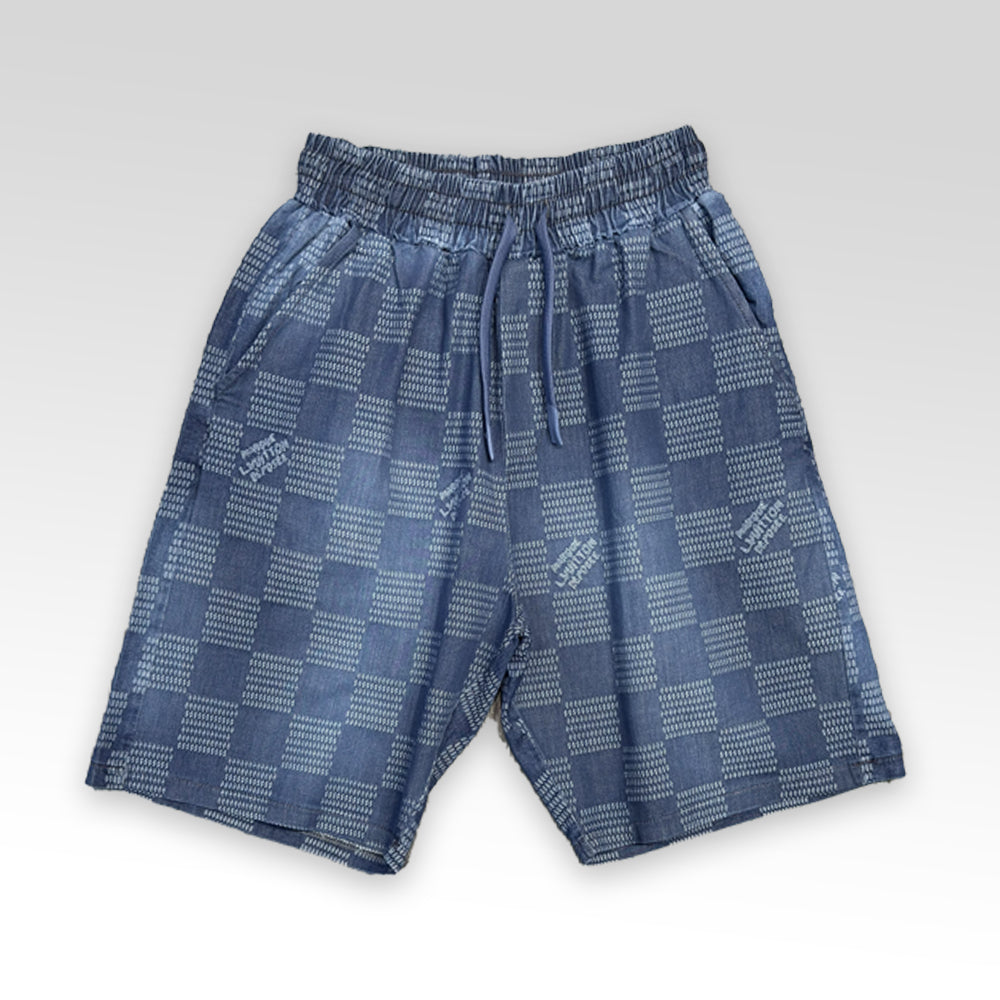 Denim Shirt&Shorts Set