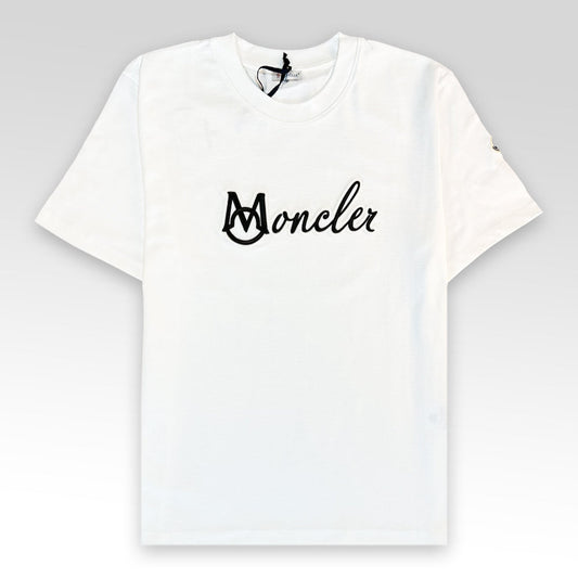 MONCLER Embroidered Varsity Logo Cotton T-shirt