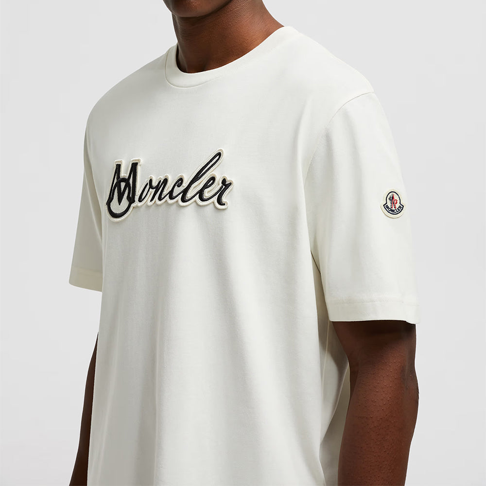 MONCLER Embroidered Varsity Logo Cotton T-shirt