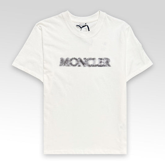 MONCLER Blurred Logo Cotton T-shirt