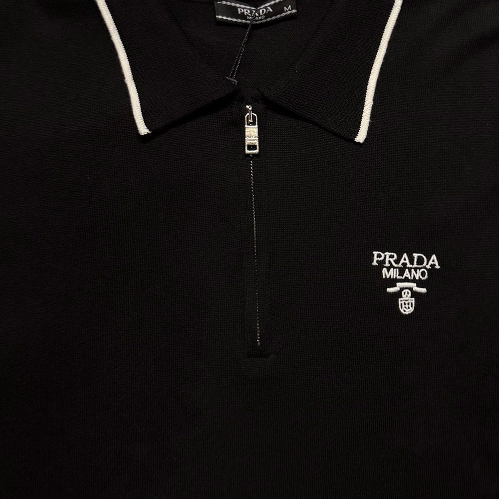 Polo Collar Knit T-shirt