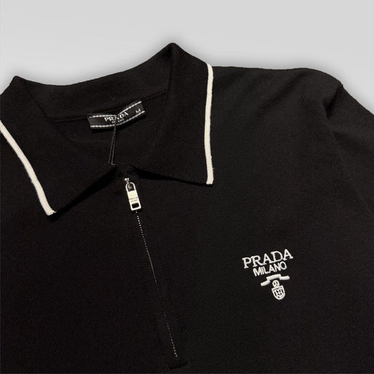 Polo Collar Knit T-shirt