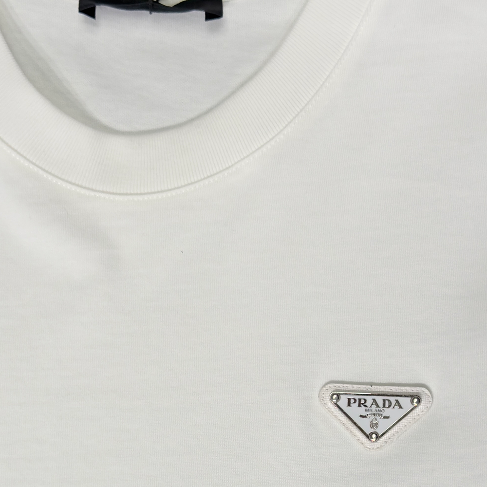 PRADA Metal Triangle Logo T-shirt