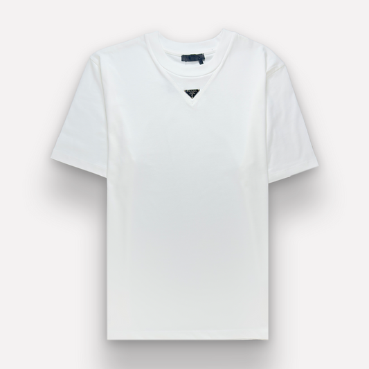 PRADA Metal Triangle Logo T-shirt